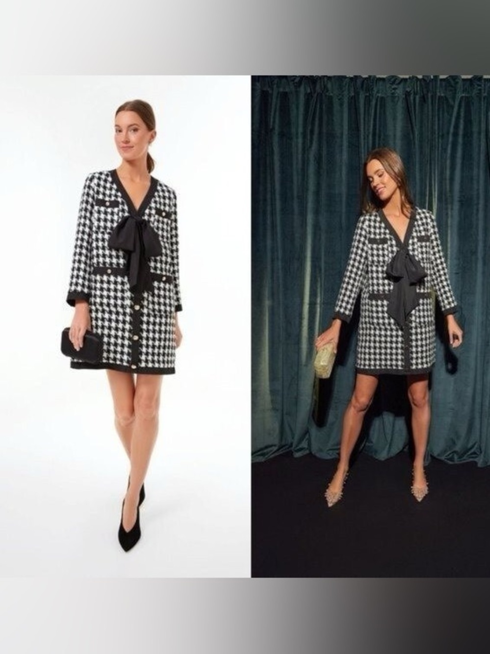 NWT Tuckernuck Pomander Place Coco Tweed Houndstooth Dress